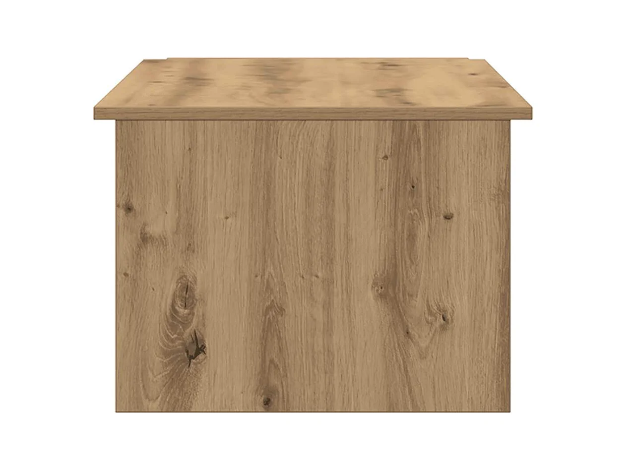 Table basse chêne artisanal 150x50x35 cm bois d'ingénierie