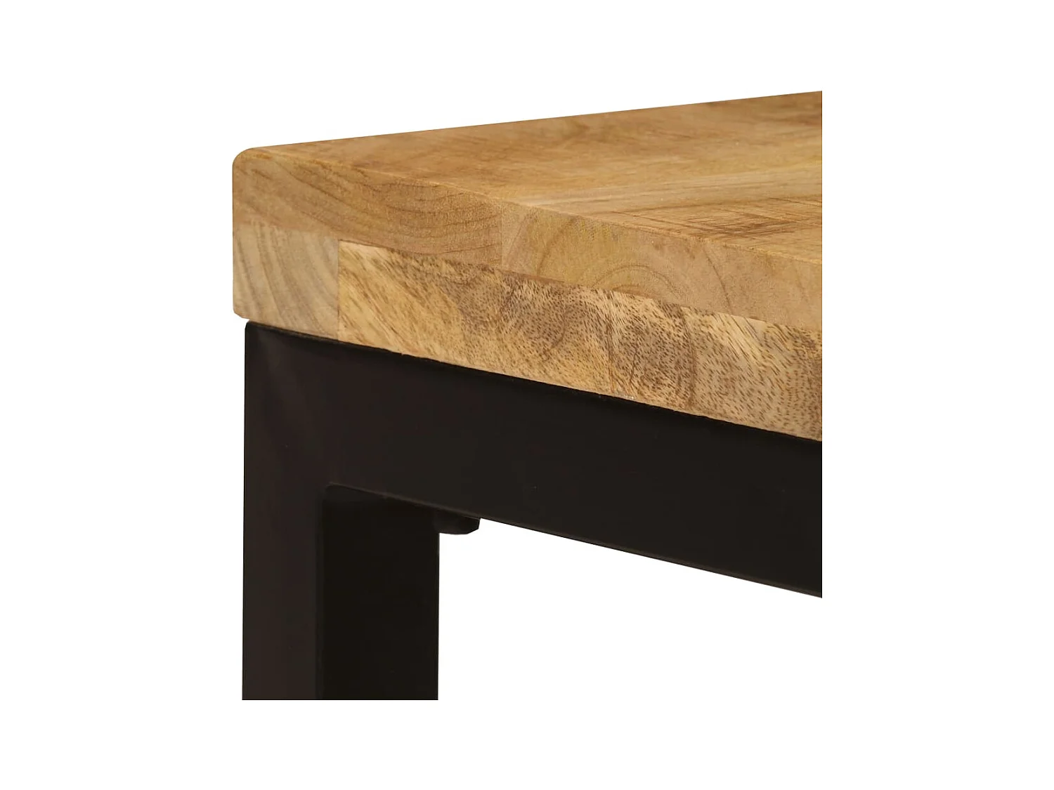 Table basse 100x50x35 cm Bois de manguier solide et acier