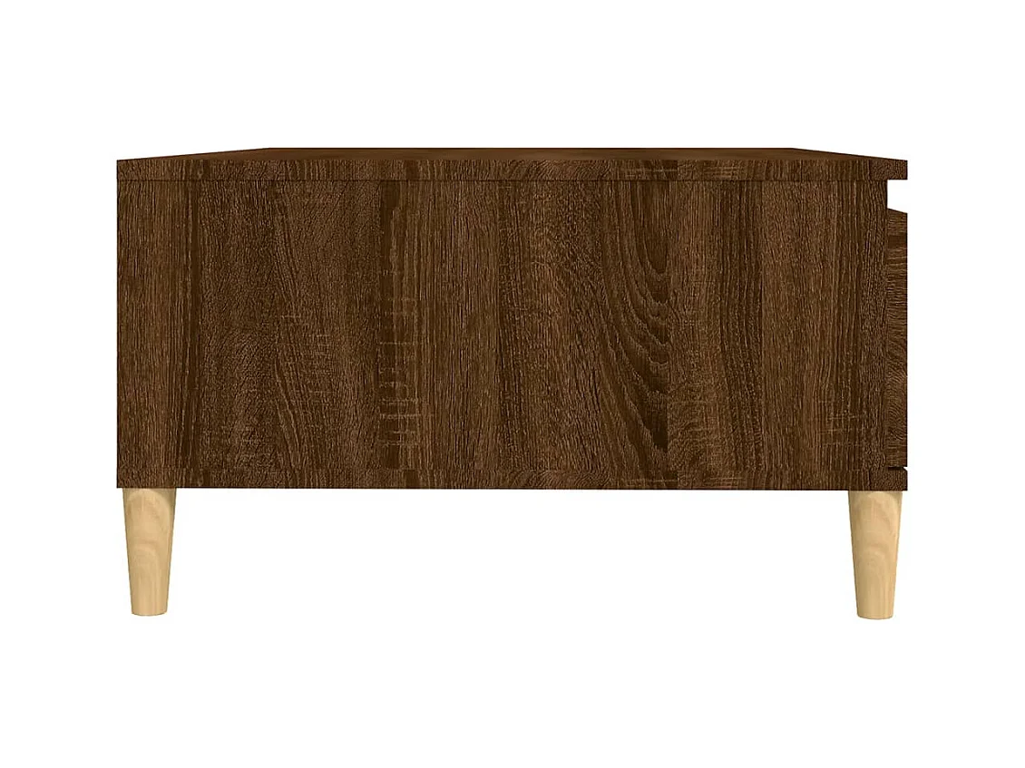 Table basse chêne marron 90x60x35 cm bois d'ingénierie