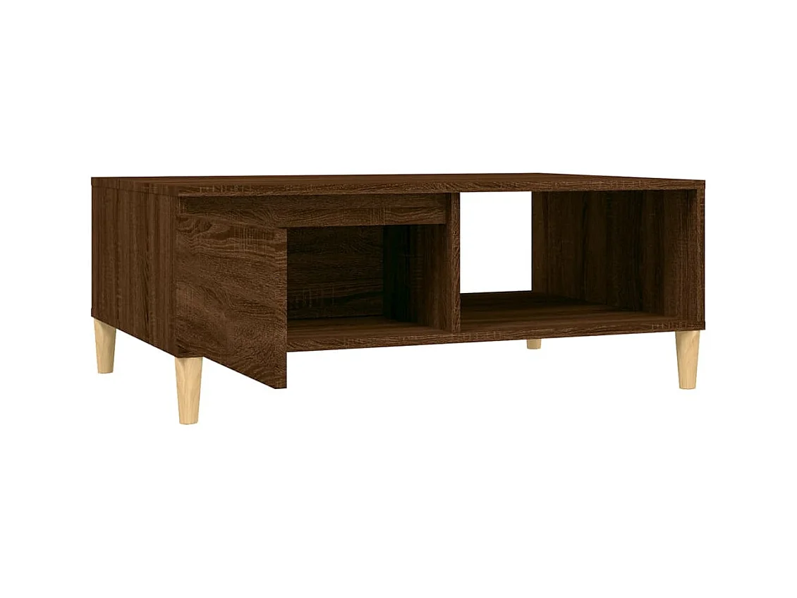 Table basse chêne marron 90x60x35 cm bois d'ingénierie