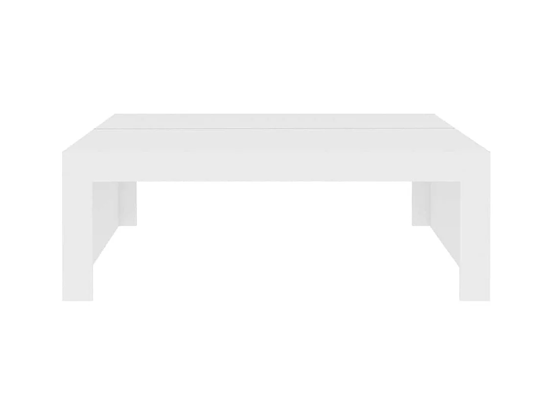 Table basse blanc 100x100x35 cm bois d'ingénierie