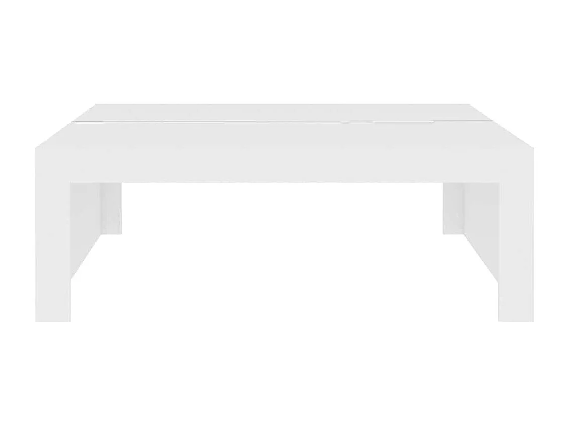 Tavolino bianco 100x100x35 cm in legno ingegnerizzato