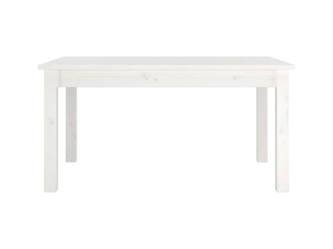 Table basse Blanc 80x50x40 cm Bois massif de pin