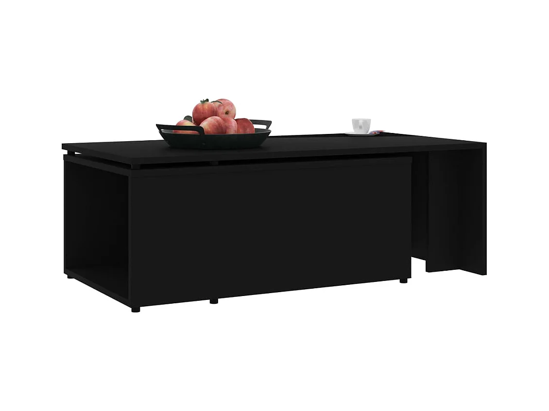 Table basse Noir 150x50x35 cm Bois d'ingénierie