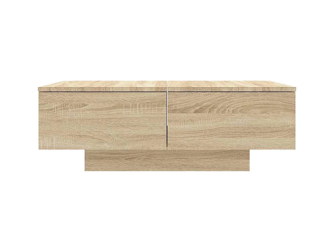 Table basse chêne sonoma 90x60x31 cm bois d'ingénierie
