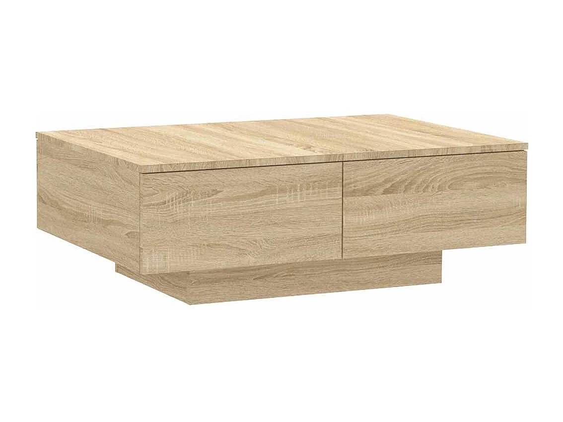 Table basse chêne sonoma 90x60x31 cm bois d'ingénierie