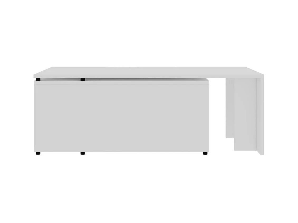 Table basse Blanc 150x50x35 cm Bois d'ingénierie