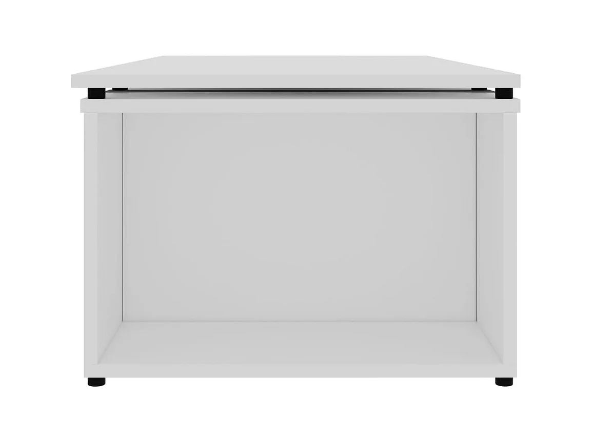 Table basse Blanc 150x50x35 cm Bois d'ingénierie