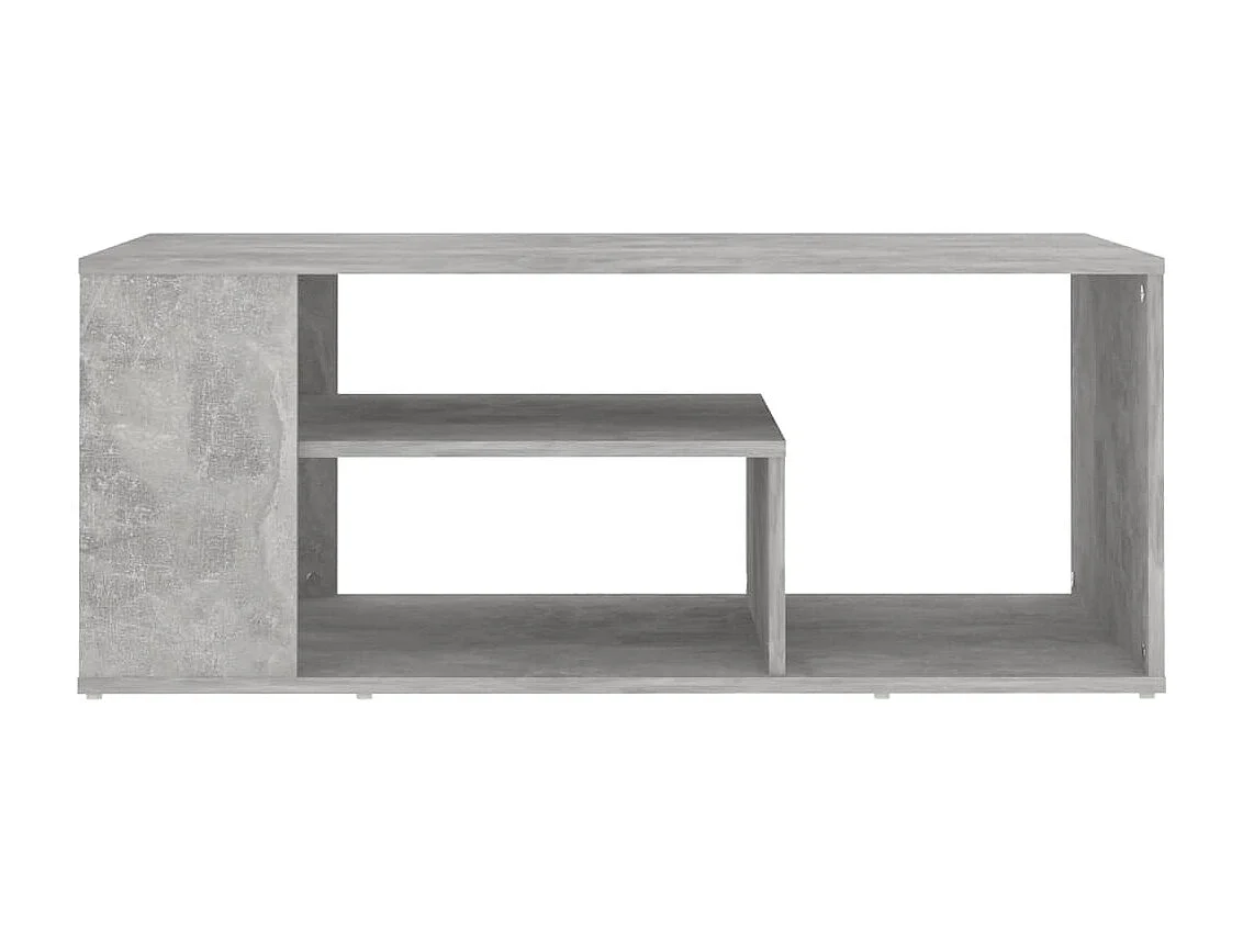 Table basse gris béton 100x50x40 cm bois d'ingénierie