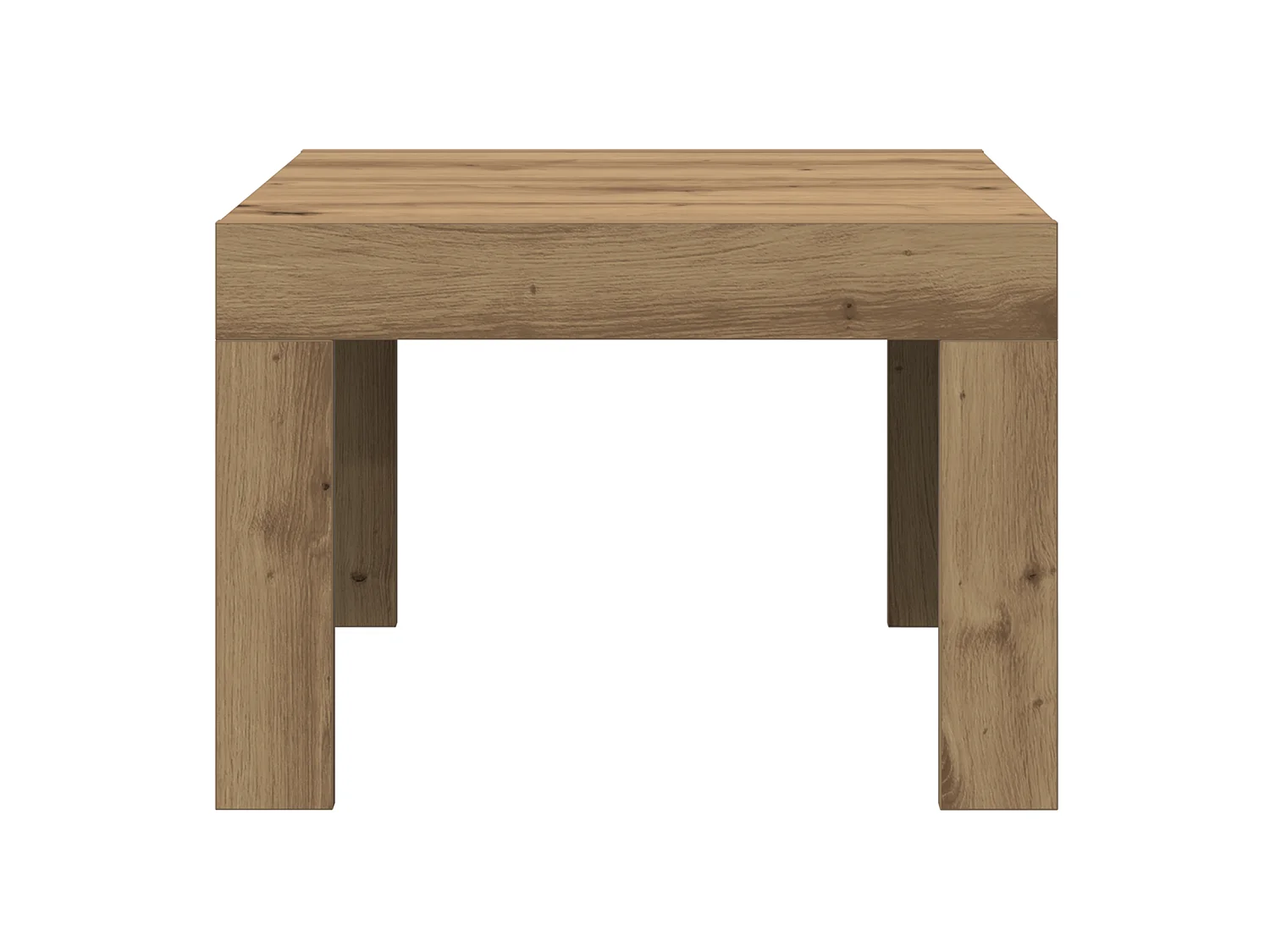 Handgemaakte eikenhouten salontafel 50 x 50 x 35 cm Technisch hout