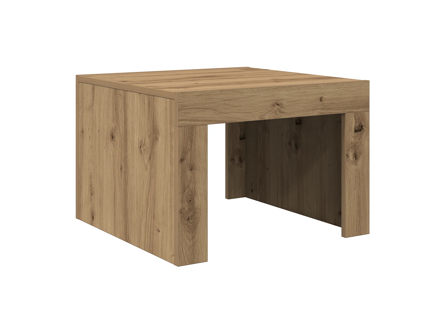 Handgemaakte eikenhouten salontafel 50 x 50 x 35 cm Technisch hout