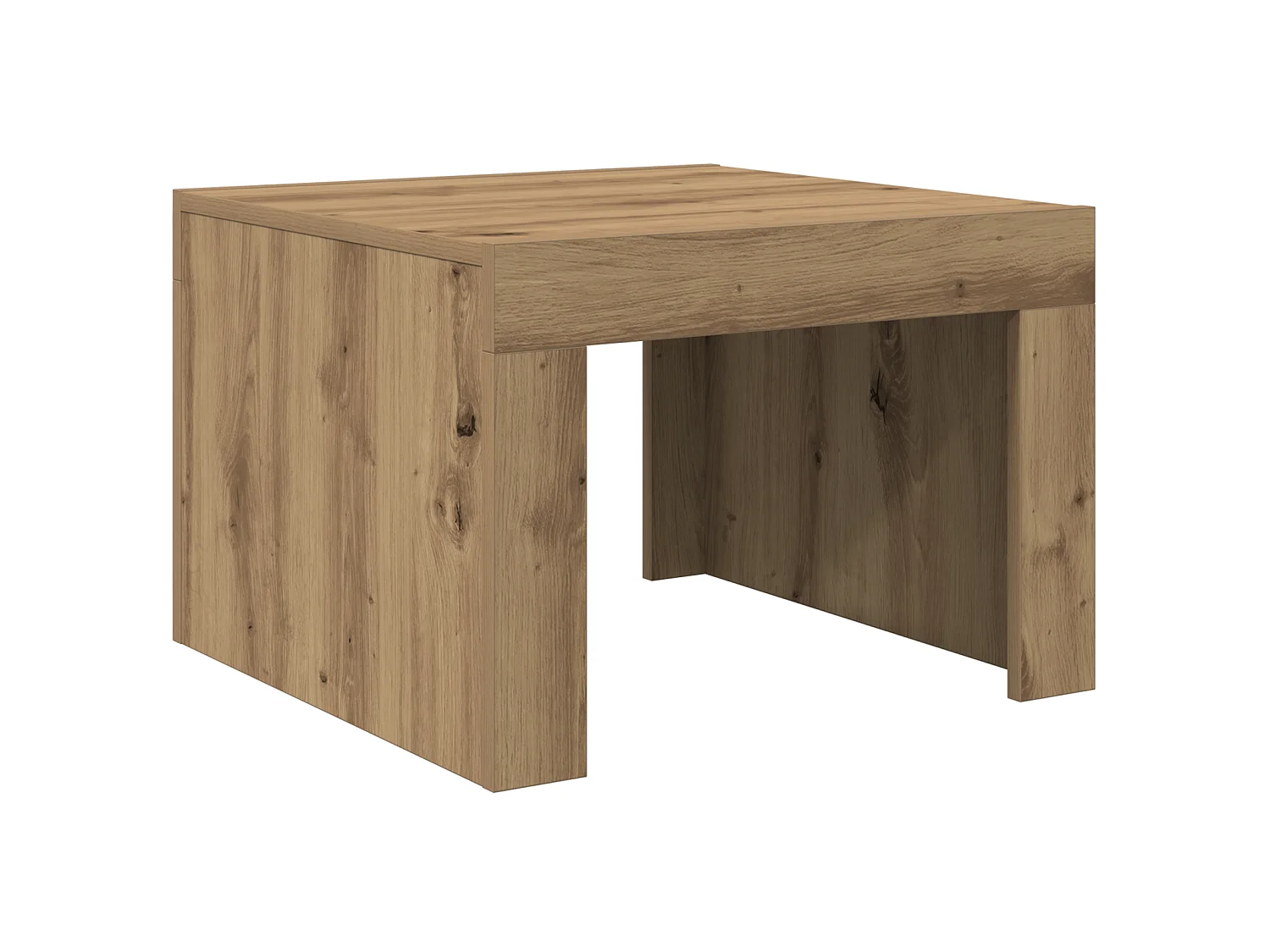 Handgemaakte eikenhouten salontafel 50 x 50 x 35 cm Technisch hout