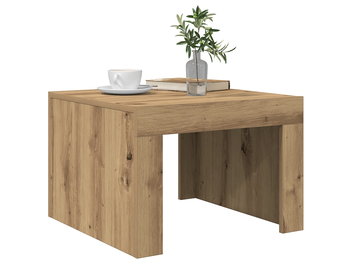 Handgemaakte eikenhouten salontafel 50 x 50 x 35 cm Technisch hout