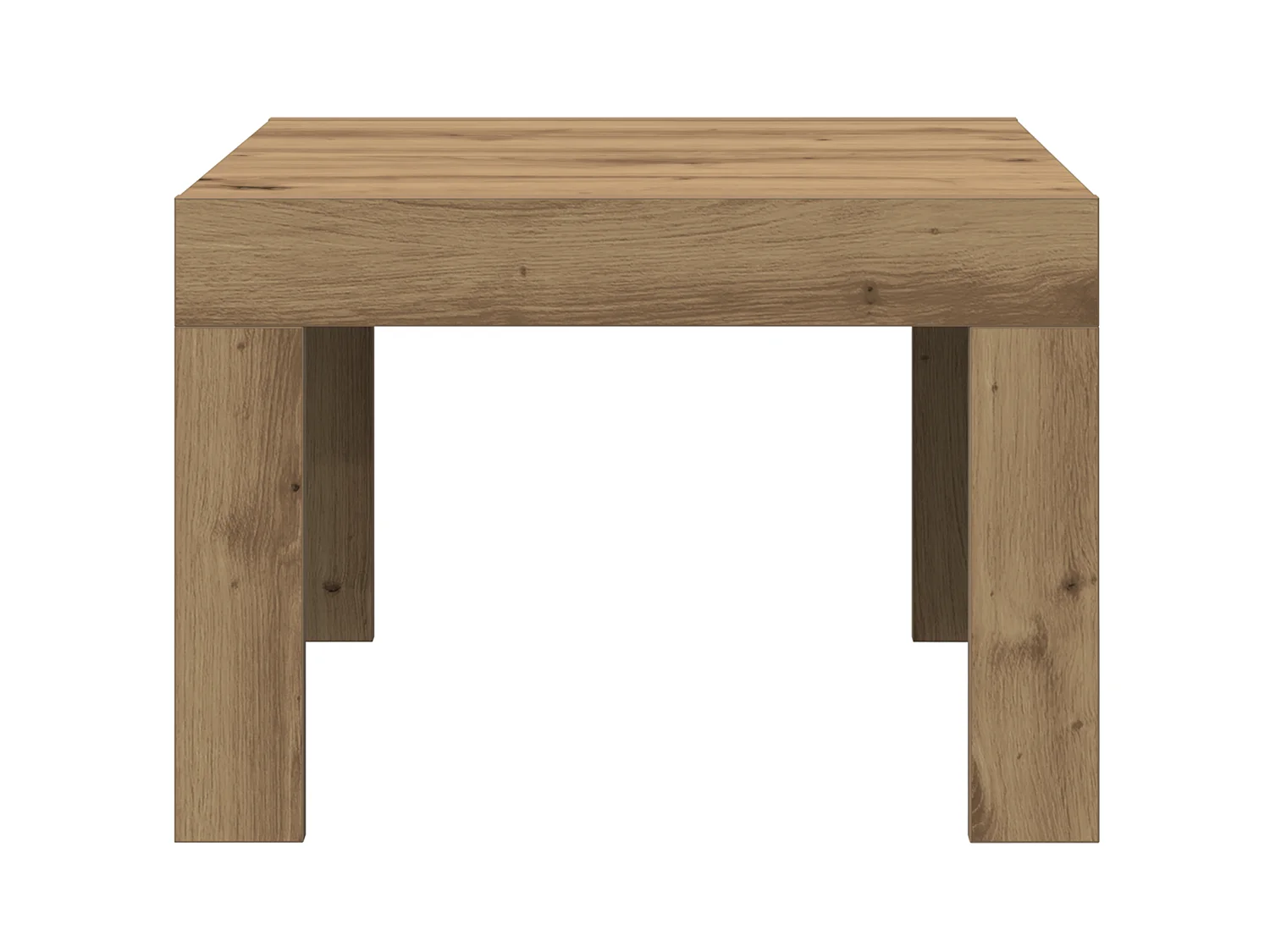 Handgemaakte eikenhouten salontafel 50 x 50 x 35 cm Technisch hout