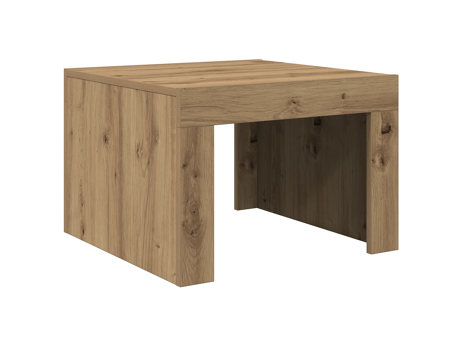 Handgemaakte eikenhouten salontafel 50 x 50 x 35 cm Technisch hout