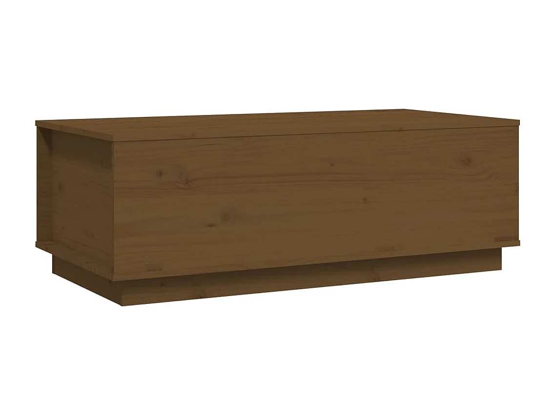 Table basse Marron miel 100x50x35 cm Bois massif de pin
