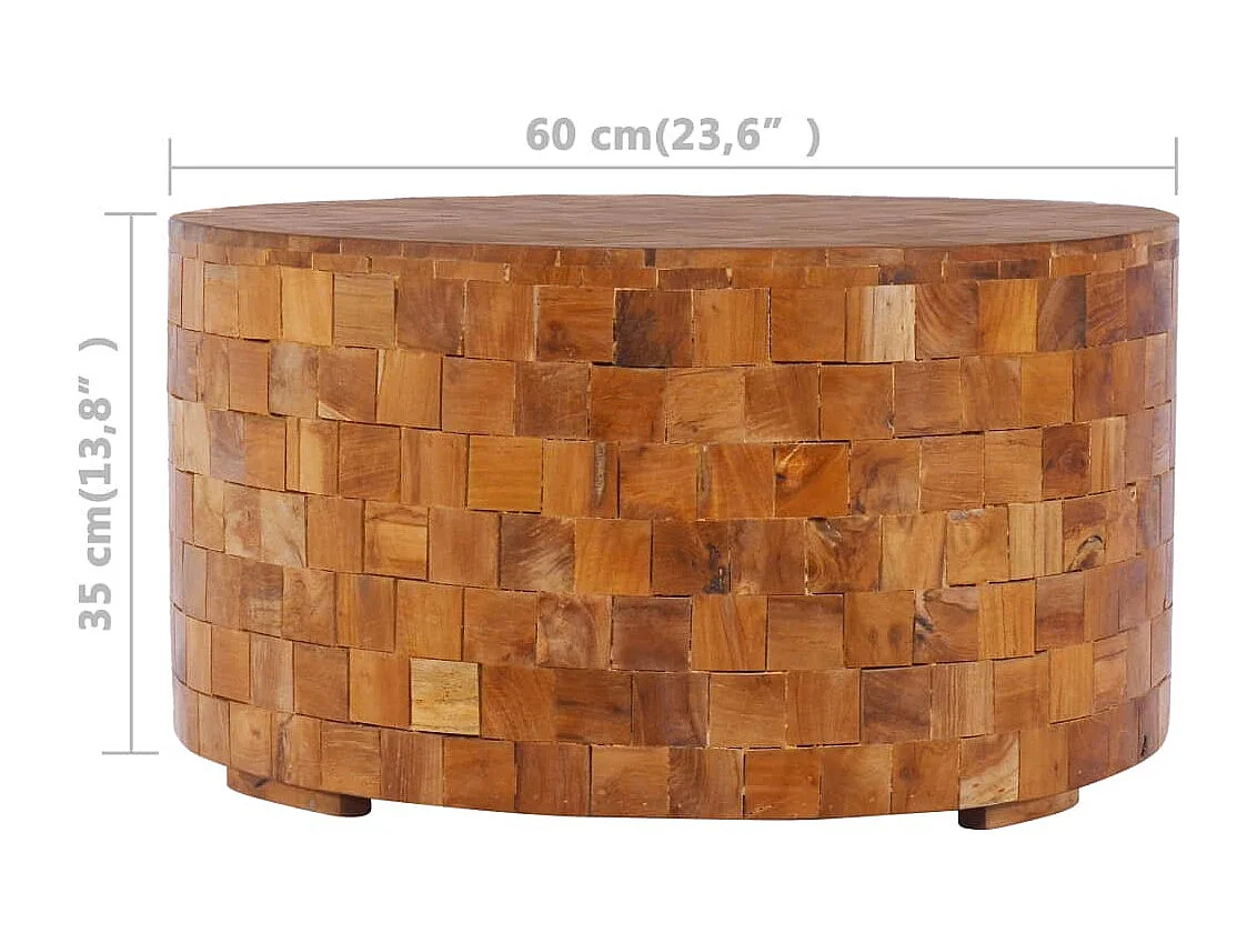 Table basse 60x60x35 cm Bois de teck massif