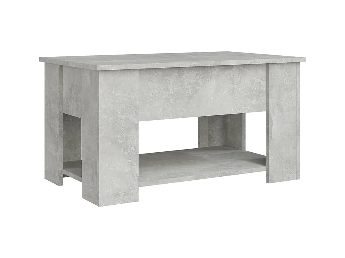 Betongrauer Couchtisch 79x49x41 cm Holzwerkstoff