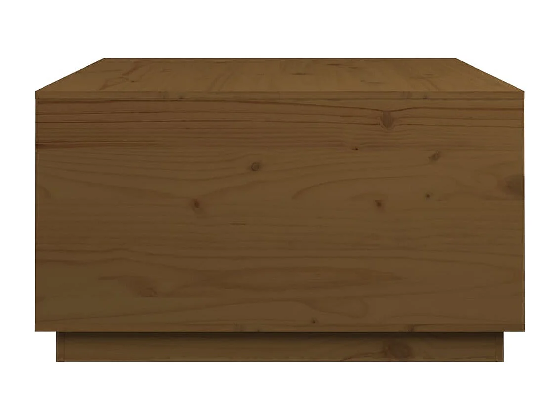 Table basse Marron miel 80x80x45 cm Bois massif de pin