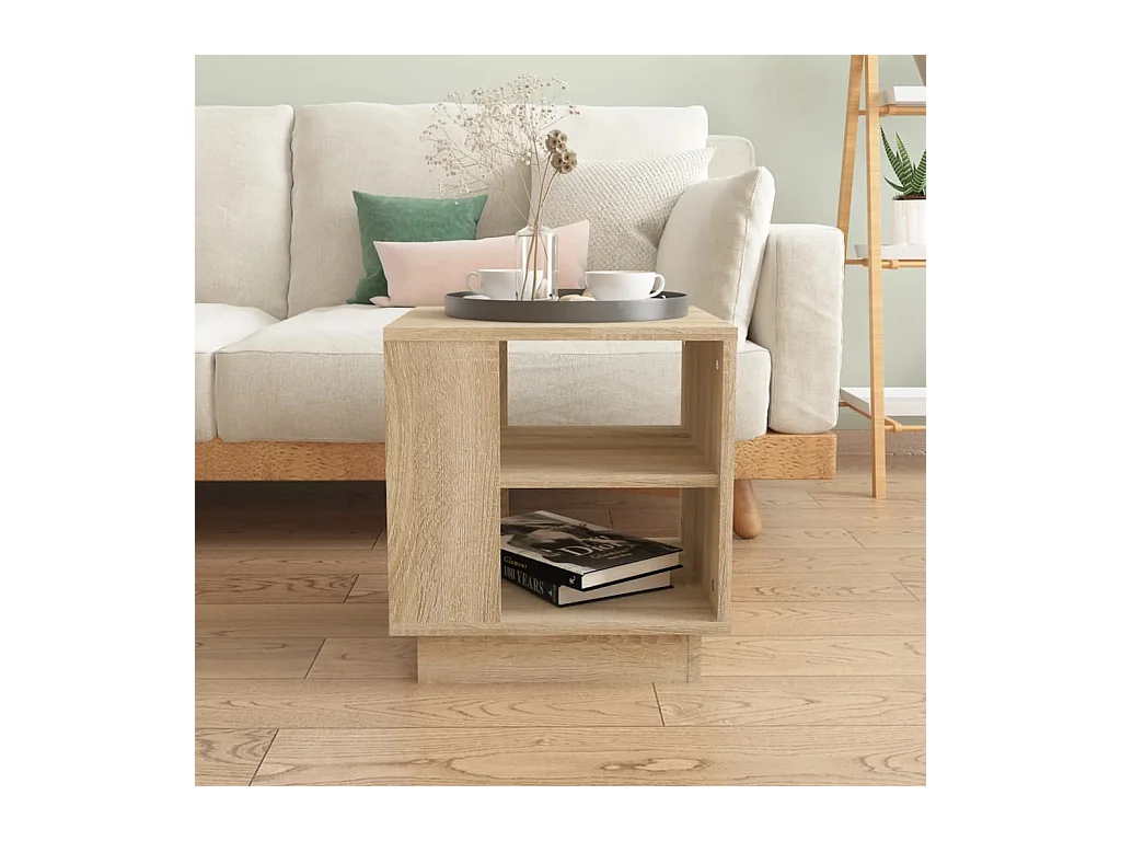 Sonoma eiken salontafel 40x40x43 cm bewerkt hout