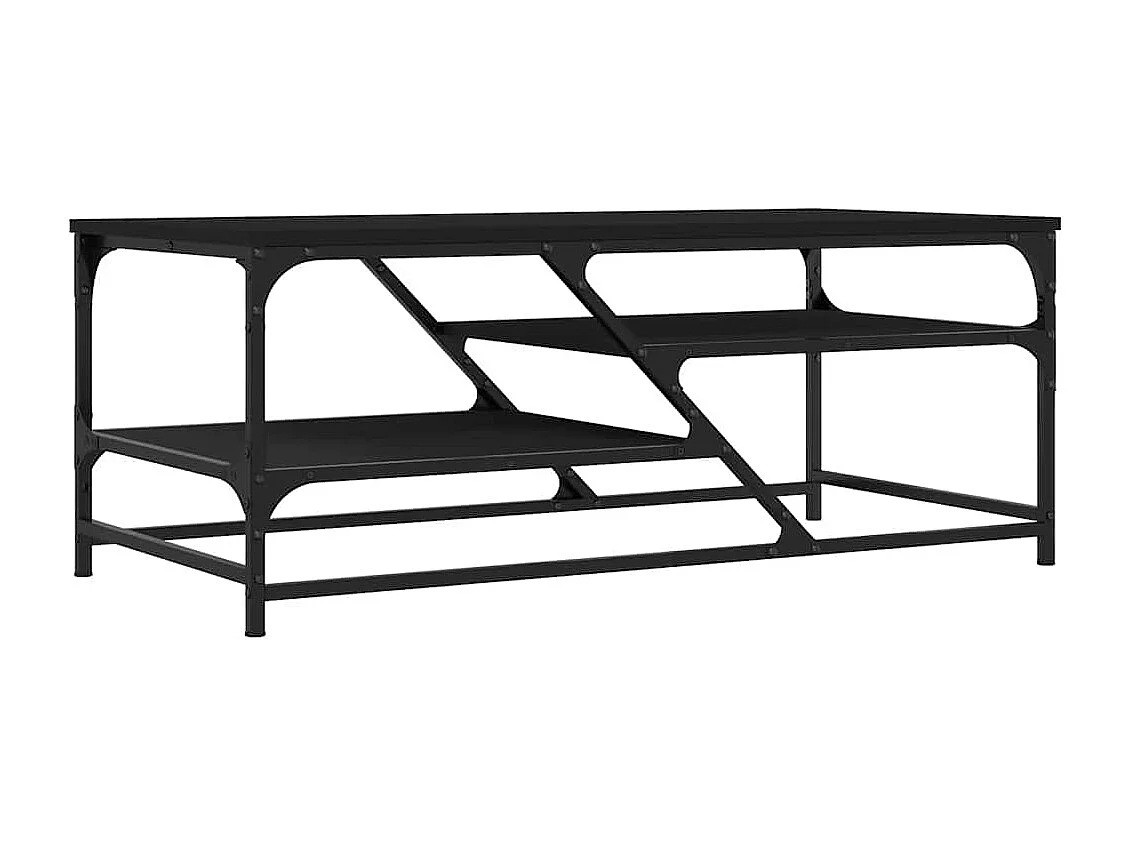 Table basse noir 100x49x40 cm bois d'ingénierie