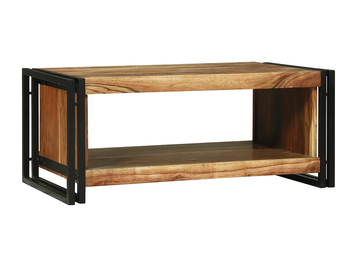 Table Basse 90x50x38 cm Bois Massif Acacia
