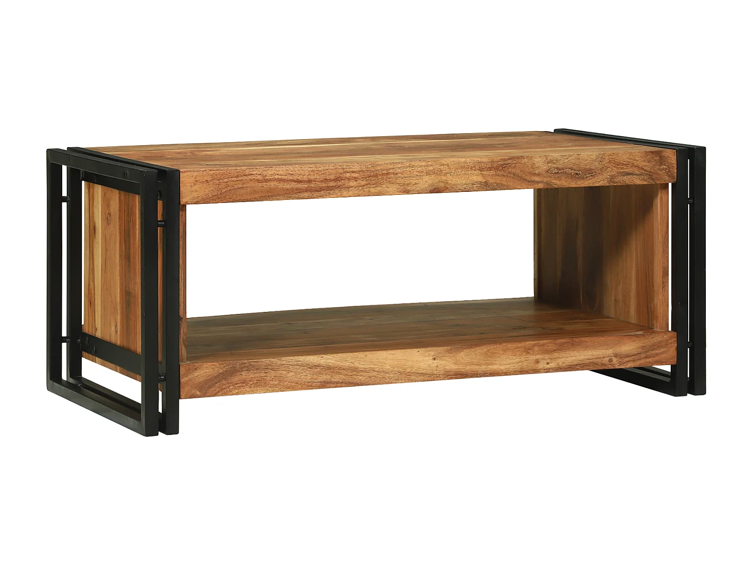 Table Basse 90x50x38 cm Bois Massif Acacia