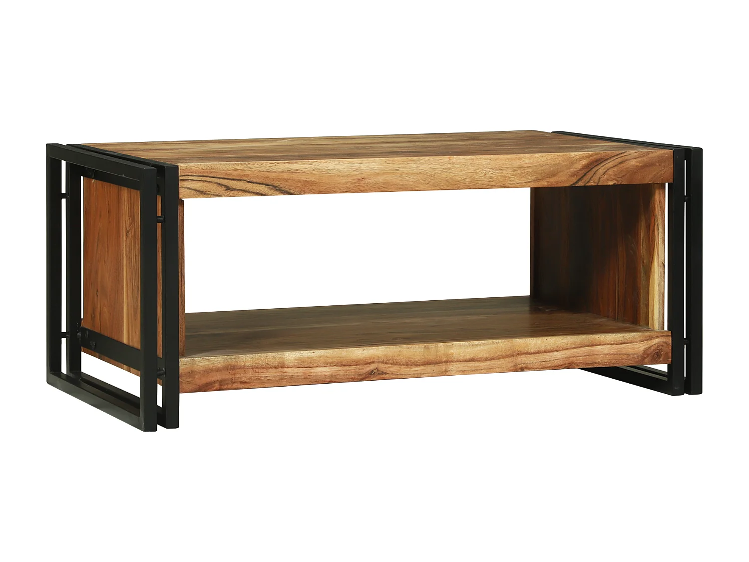 Table Basse 90x50x38 cm Bois Massif Acacia