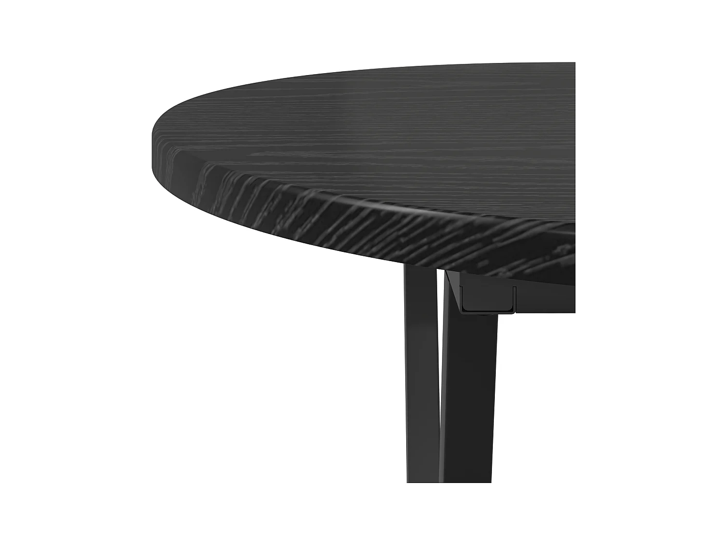 Table Basse Noir en Chêne 80x40x40,5 cm en Bois D'ingénierie et Métal