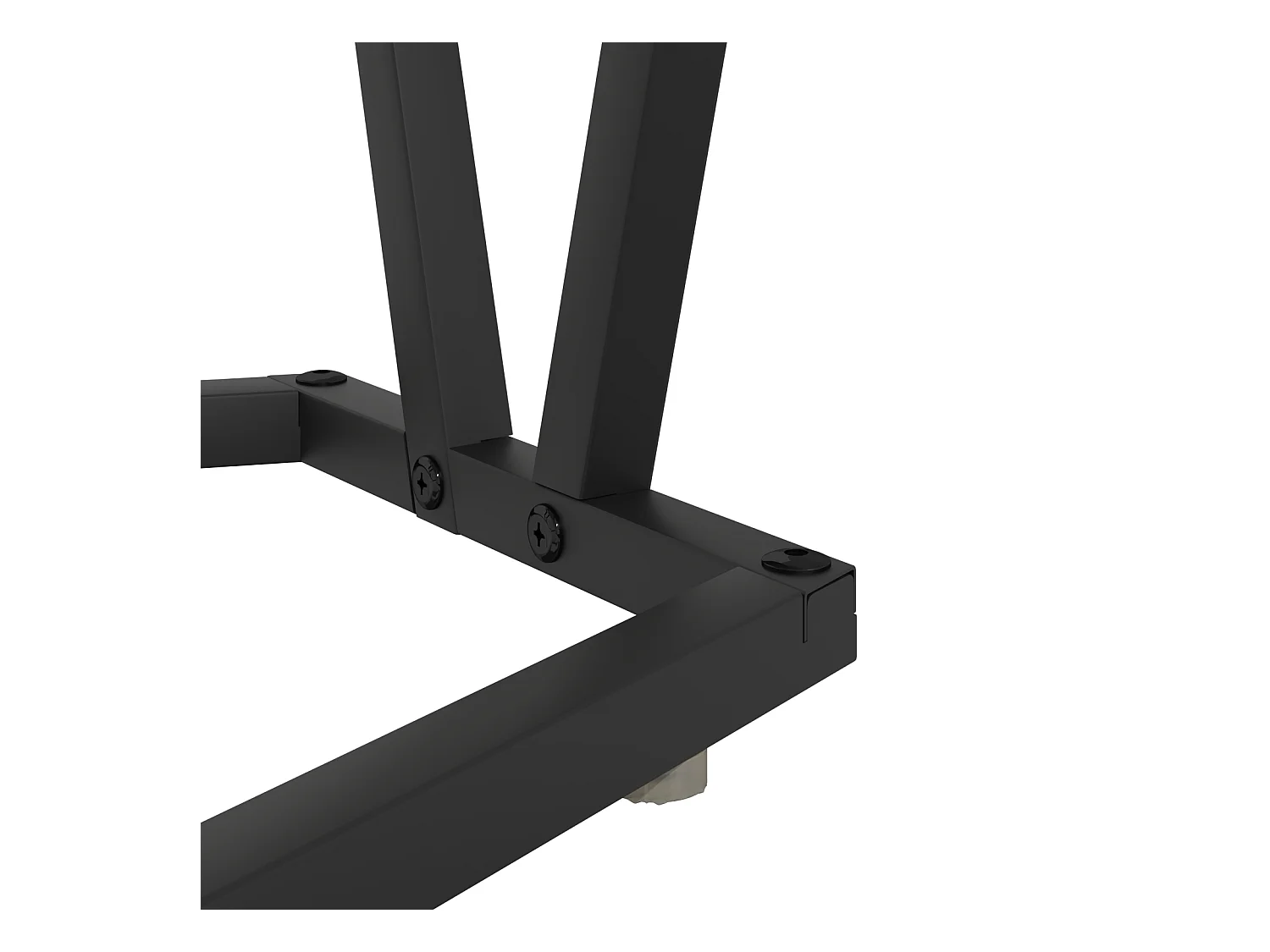 Table Basse Noir en Chêne 80x40x40,5 cm en Bois D'ingénierie et Métal