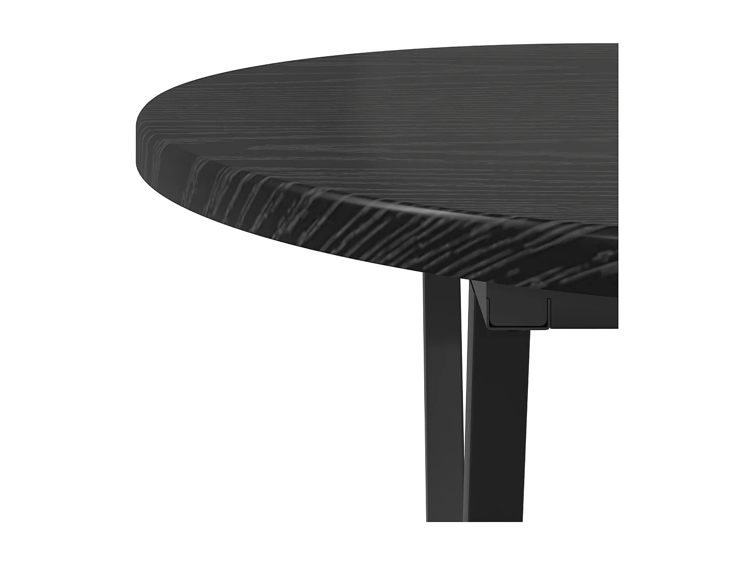 Table Basse Noir en Chêne 80x40x40,5 cm en Bois D'ingénierie et Métal