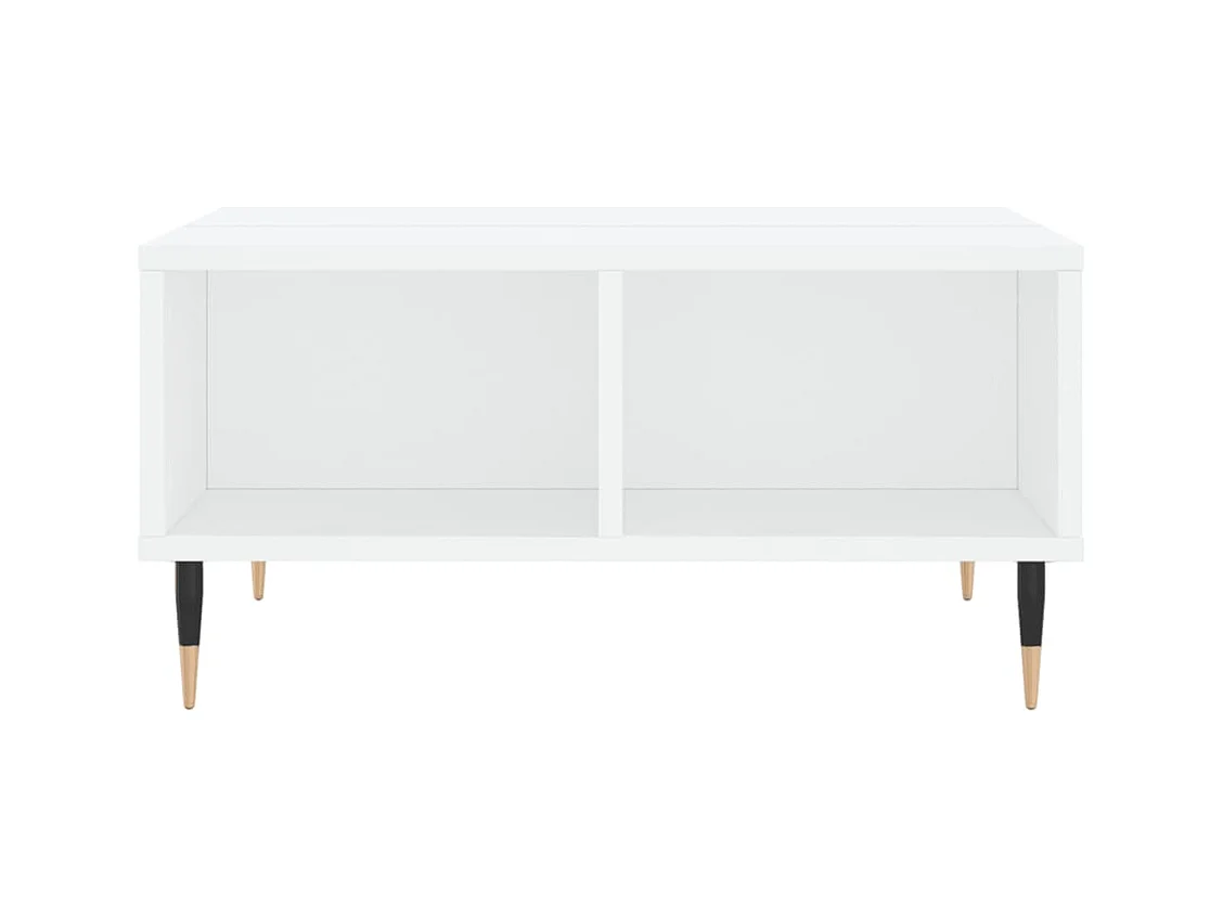 Table basse blanc 60x60x30 cm bois d'ingénierie