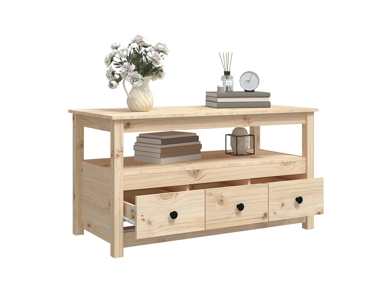 Salontafel 102x49x55 cm Massief grenenhout