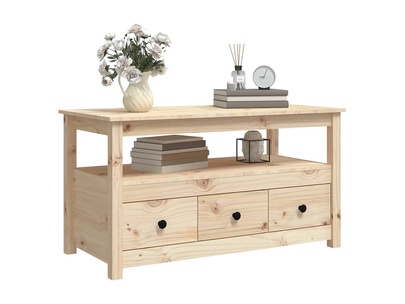 Salontafel 102x49x55 cm Massief grenenhout