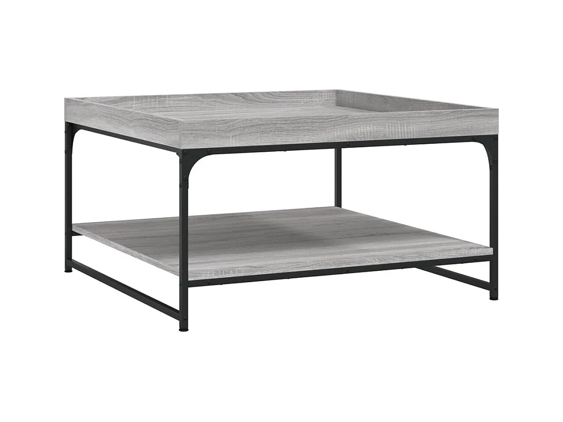 Sonoma salontafel grijs 80x80x45 cm bewerkt hout en ijzer
