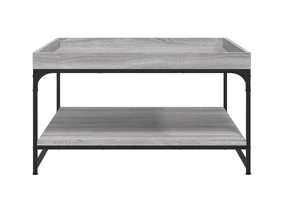 Sonoma salontafel grijs 80x80x45 cm bewerkt hout en ijzer