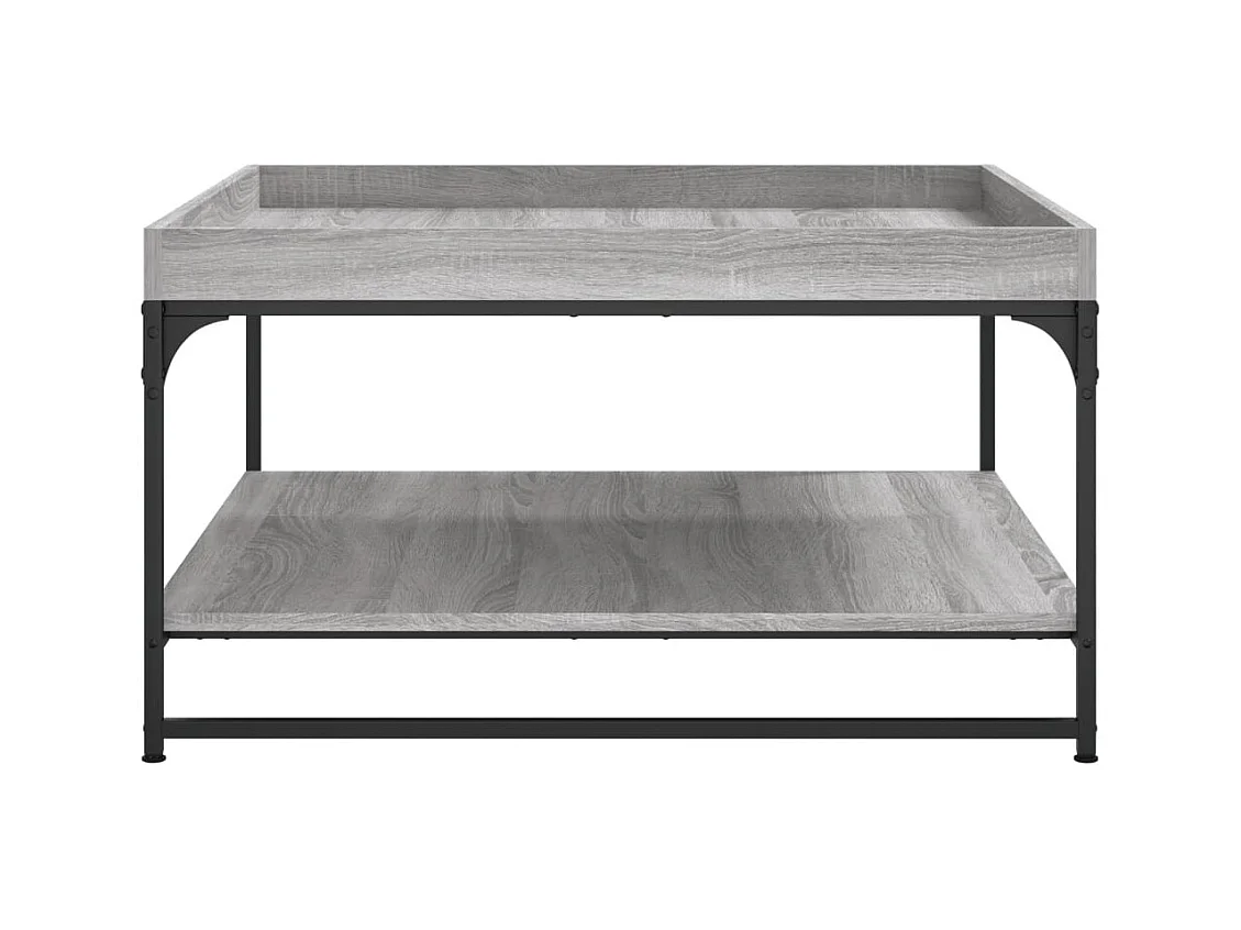 Sonoma salontafel grijs 80x80x45 cm bewerkt hout en ijzer