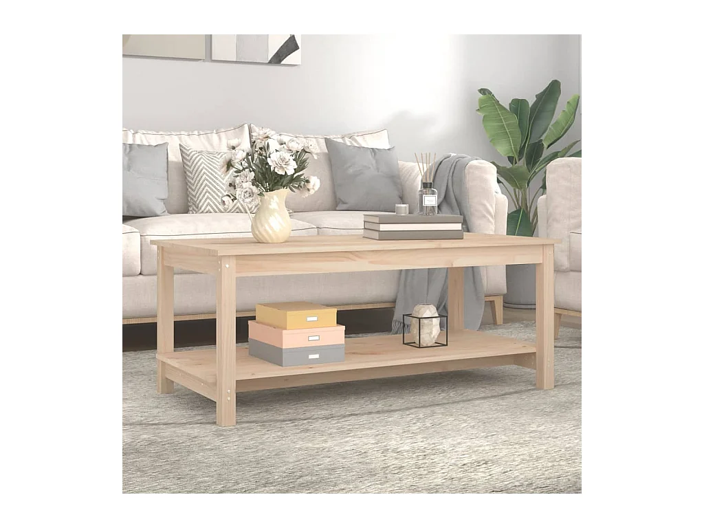 Table basse 110x55x45 cm Bois massif de pin