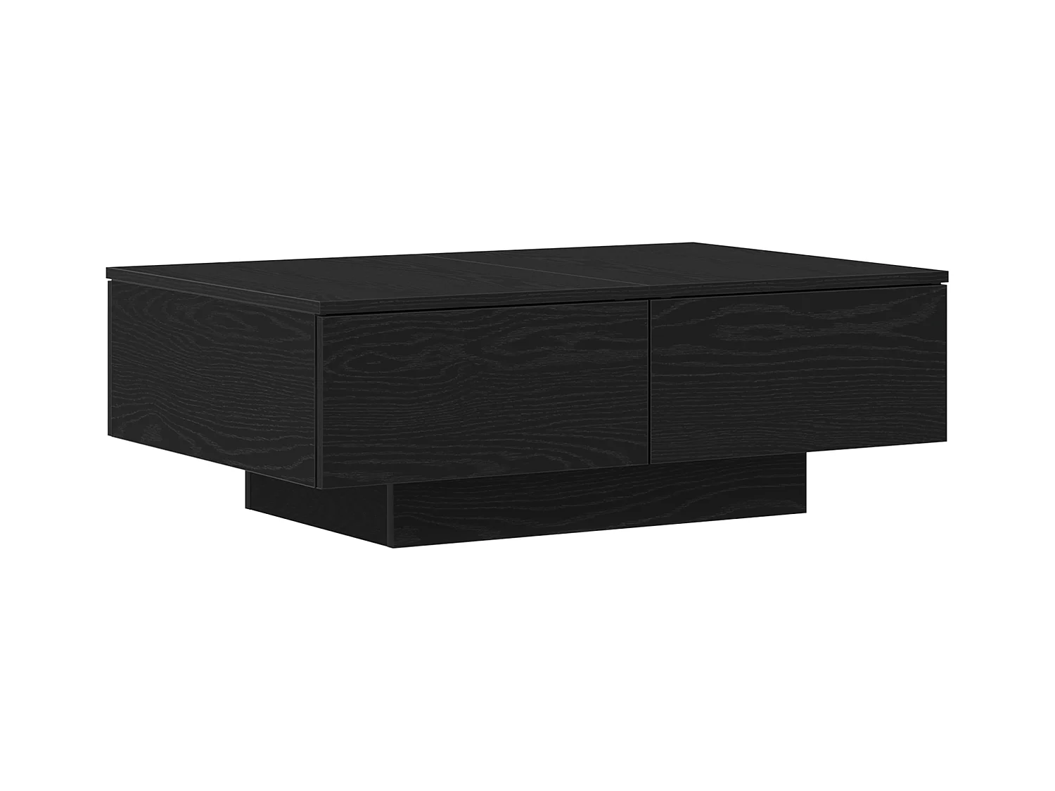 Table basse en chêne noir 90x60x31 cm en bois d'ingénierie