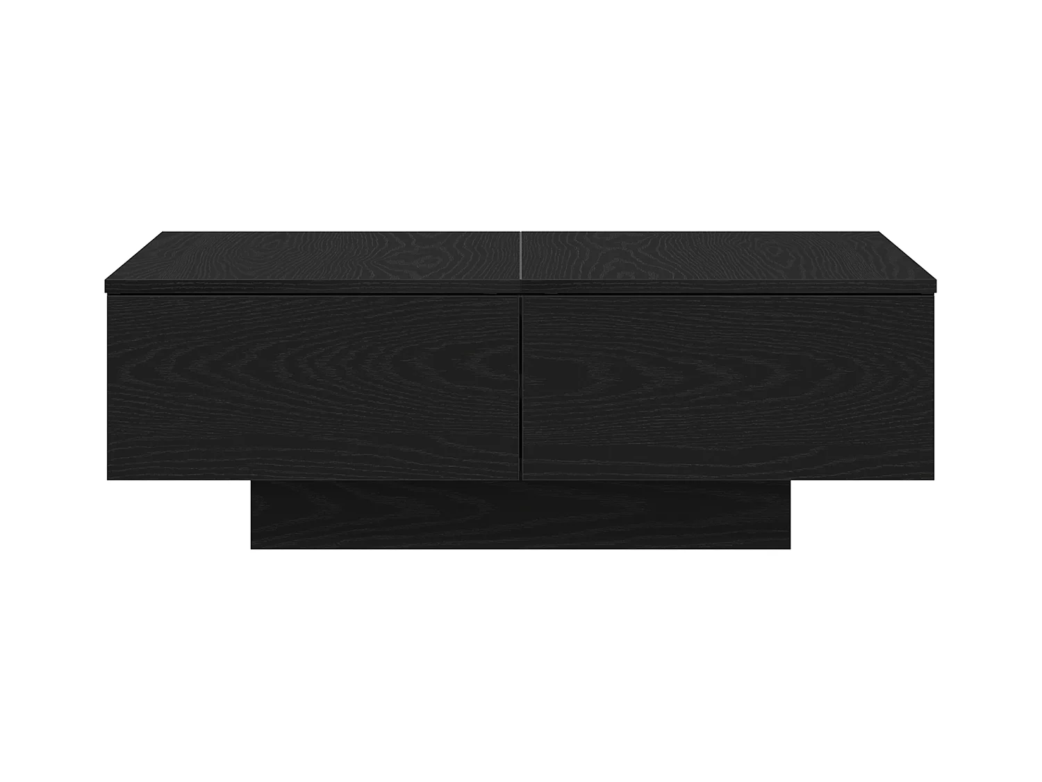 Table basse en chêne noir 90x60x31 cm en bois d'ingénierie