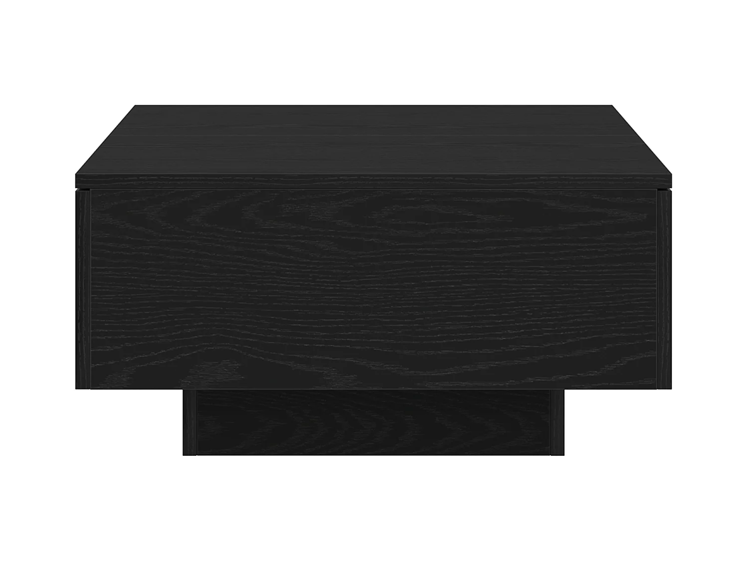 Table basse en chêne noir 90x60x31 cm en bois d'ingénierie