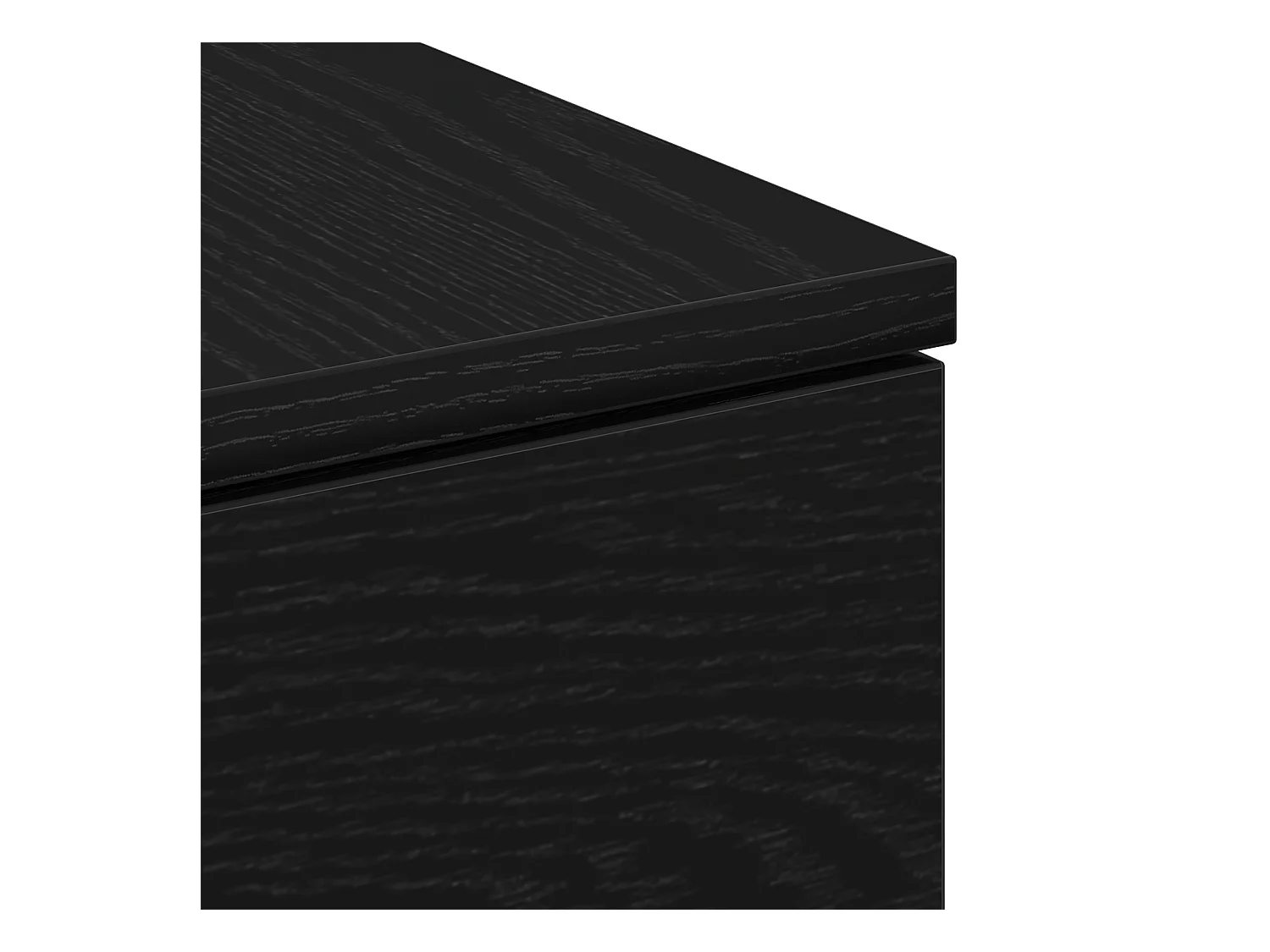 Table basse en chêne noir 90x60x31 cm en bois d'ingénierie