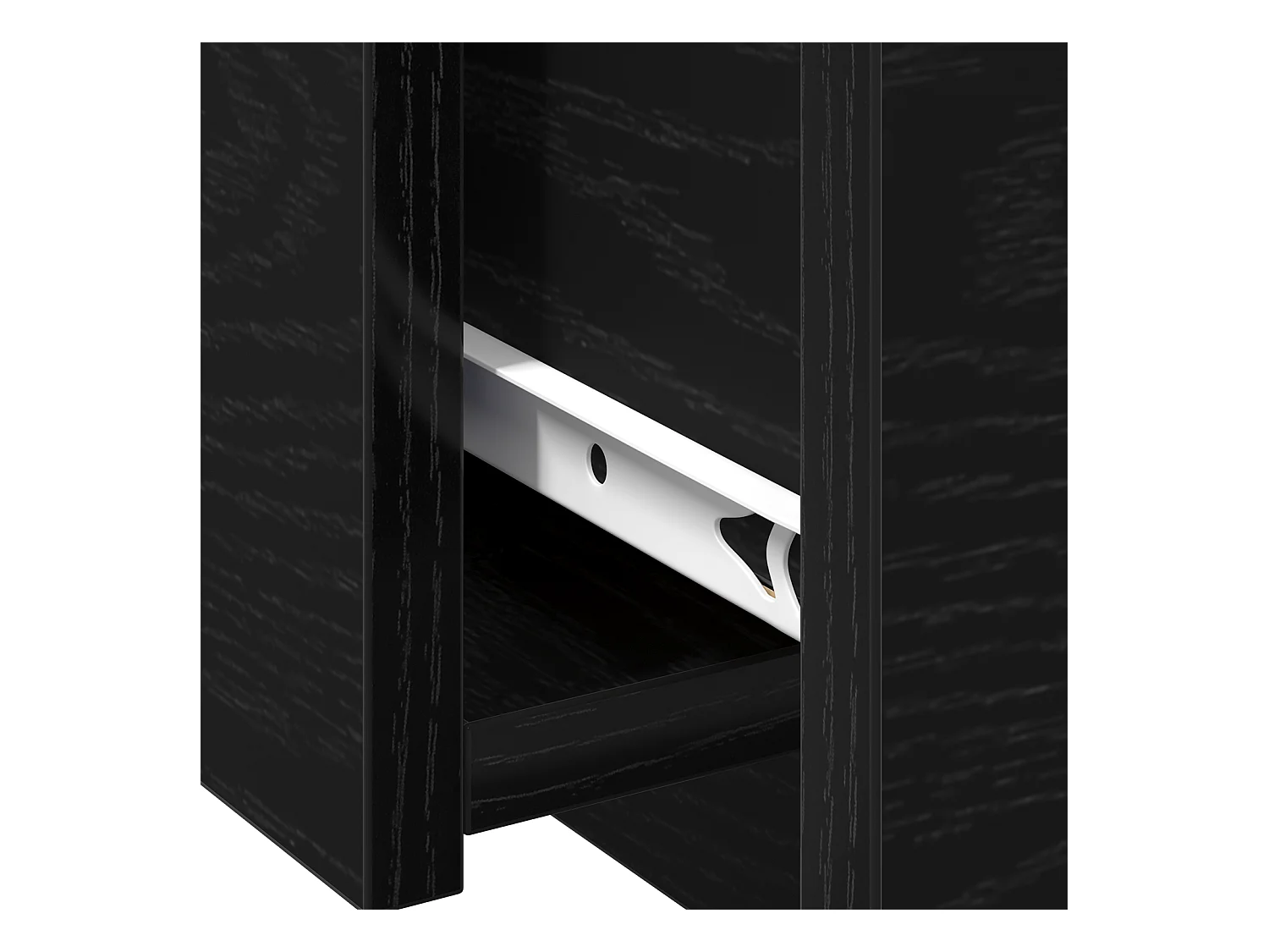 Table basse en chêne noir 90x60x31 cm en bois d'ingénierie