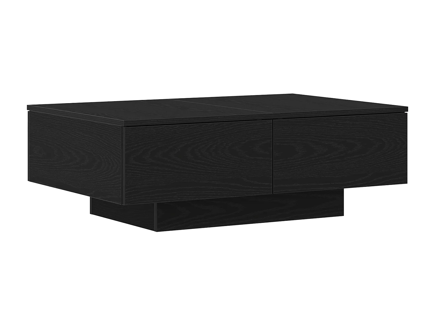Table basse en chêne noir 90x60x31 cm en bois d'ingénierie