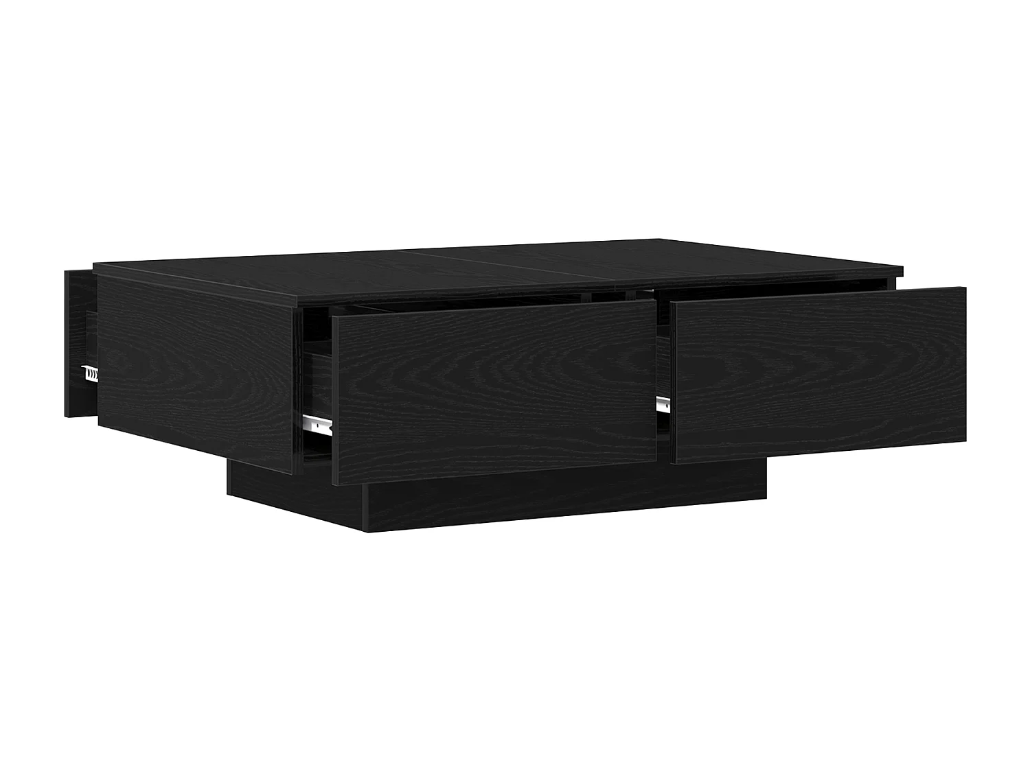 Table basse en chêne noir 90x60x31 cm en bois d'ingénierie
