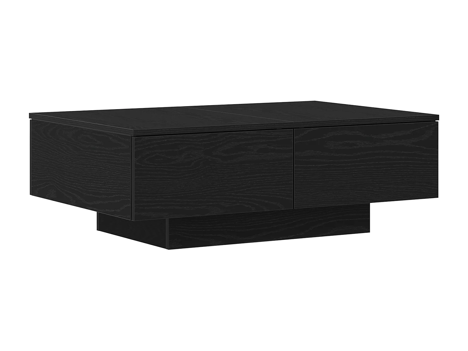 Table basse en chêne noir 90x60x31 cm en bois d'ingénierie