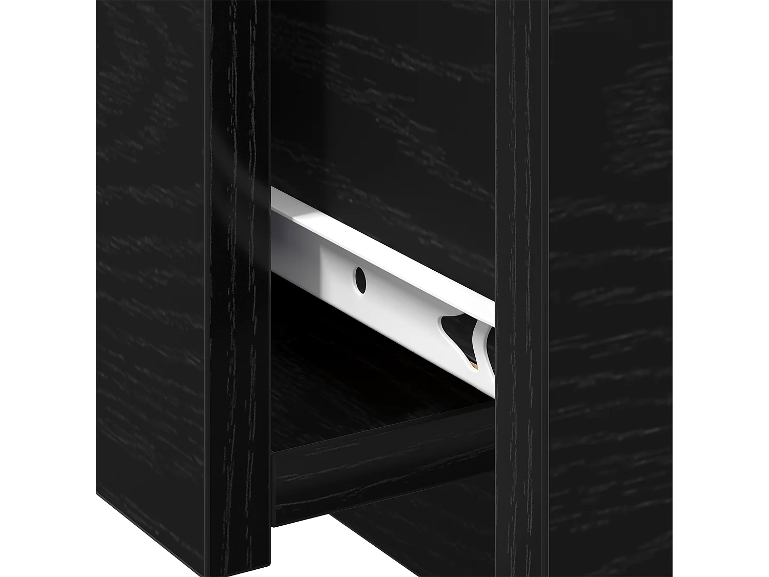 Table basse en chêne noir 90x60x31 cm en bois d'ingénierie