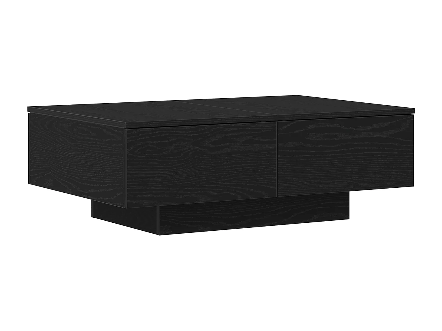 Table basse en chêne noir 90x60x31 cm en bois d'ingénierie