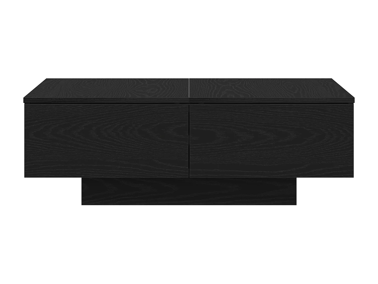 Table basse en chêne noir 90x60x31 cm en bois d'ingénierie