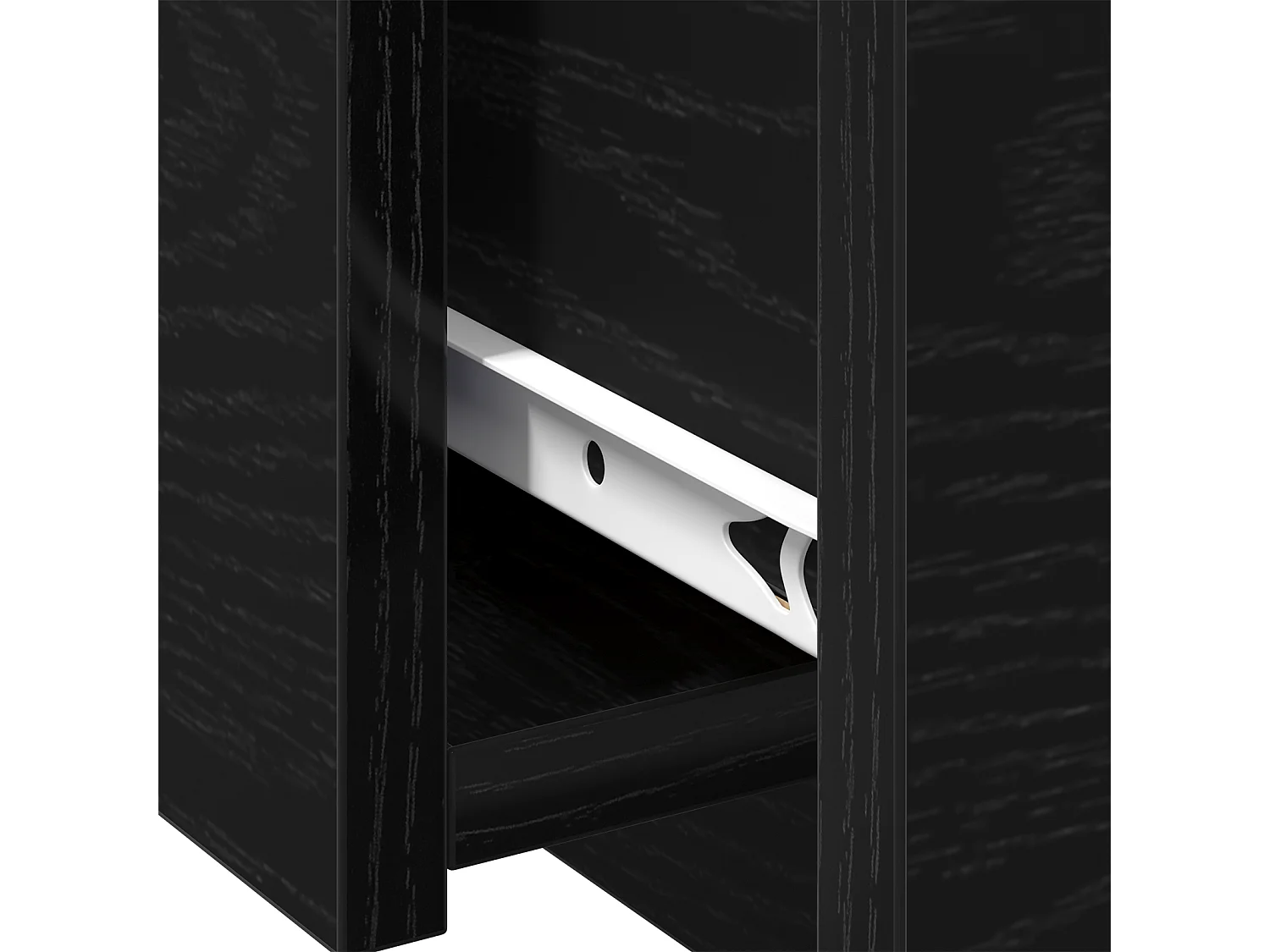 Table basse en chêne noir 90x60x31 cm en bois d'ingénierie